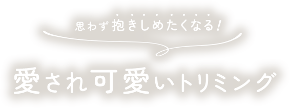 思わず抱きしめたくなる 愛され可愛いトリミング